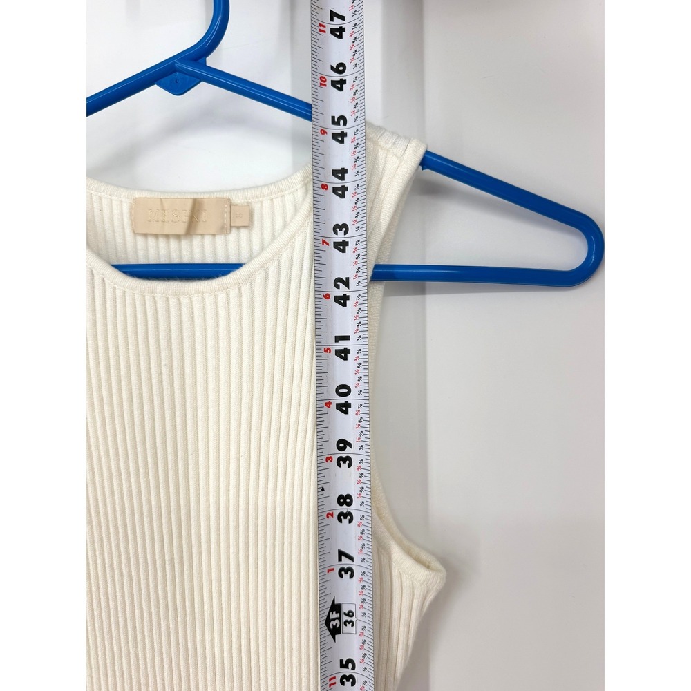 Meshki Ivory Ribbed Sleeveless Midi Dress - Picture 10 of 11